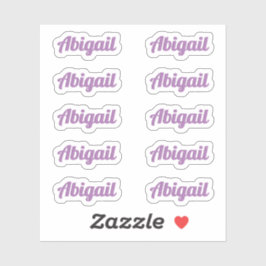 Tien Kleine Paarse Cursieve Schrift Aangepaste Naa Sticker