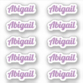 Tien kleine Paarse Kromme Etiketten van de Naam va Sticker (Voorkant)