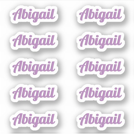 Tien kleine Paarse Kromme Etiketten van de Naam va Sticker (Voorkant)