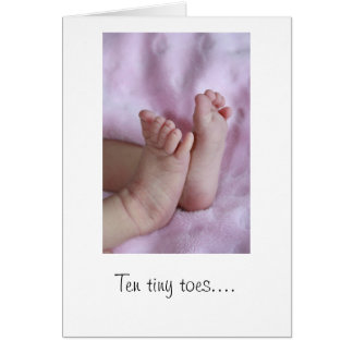 Tien kleine tenen... Baby kaart