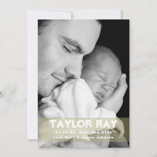 Tien kleine vingers en tenen, Schattigee Baby-aank Aankondiging (Voorkant)