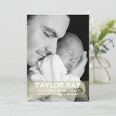 Tien kleine vingers en tenen, Schattigee Baby-aank Aankondiging (Staand voorkant)