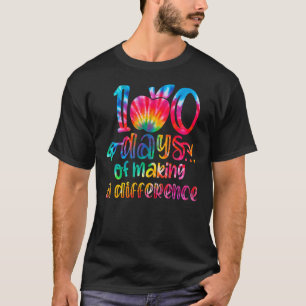 Tien kleuren 100 dagen verschil maken 100e dag t-shirt