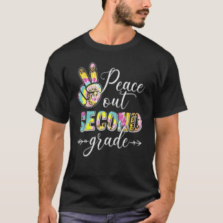 Tien-kleurstof Vrede uit tweede klas vorige dag sc T-shirt
