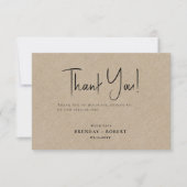 Tien linen Eenvoudig script Welkom Hartelijk dank Bedankkaart (Voorkant)