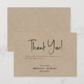 Tien linen Eenvoudig script Welkom Hartelijk dank Bedankkaart (Voorkant / Achterkant)