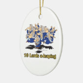 tien lords a - leaping 10e tiende kerstdag keramisch ornament (Links)