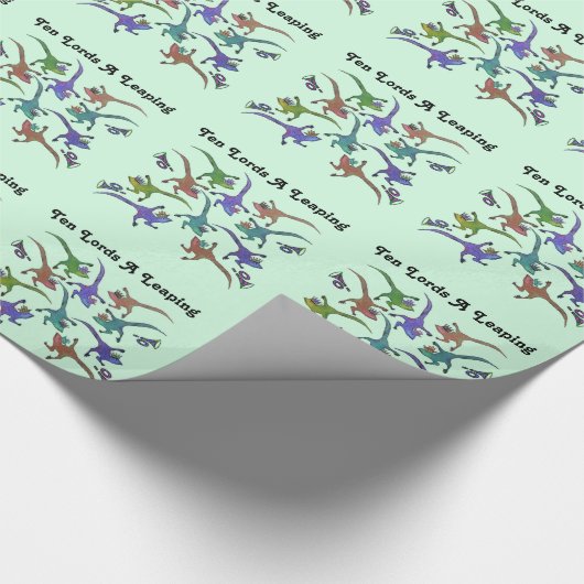 Tien Lords A Leaping Cadeaupapier (Hoek)