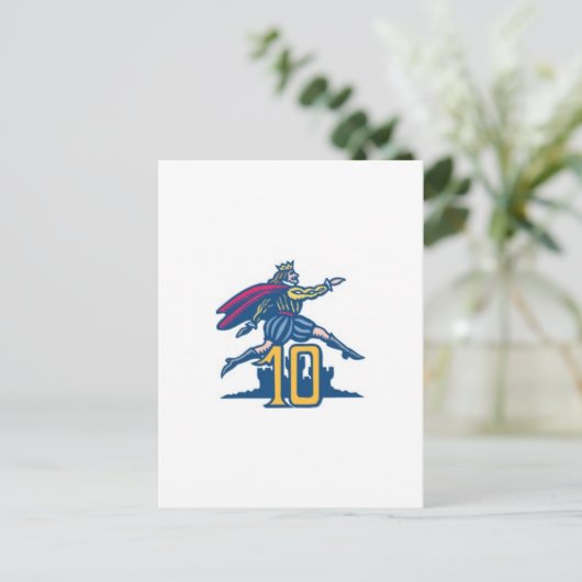 Tien lords a-Leaping Feestdagenkaart (Staand voorkant)