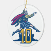 Tien lords a-Leaping Keramisch Ornament (Links)