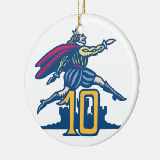 Tien lords a-Leaping Keramisch Ornament (Links)