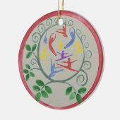 Tien lords a-Leaping kerstversiering Keramisch Ornament (Links)