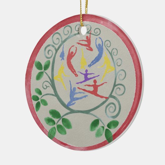 Tien lords a-Leaping kerstversiering Keramisch Ornament (Links)