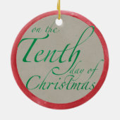 Tien lords a-Leaping kerstversiering Keramisch Ornament (Achterkant)