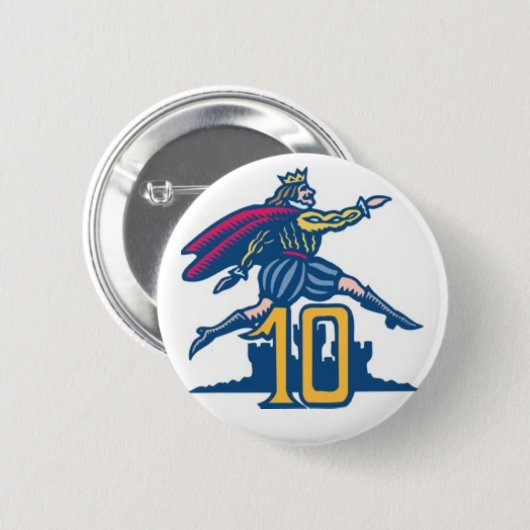 Tien lords a-Leaping Ronde Button 5,7 Cm (Voorkant /achterkant)