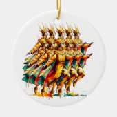 Tien Lords a-Leaping | Twaalf dagen Kerst Keramisch Ornament (Voorkant)