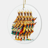 Tien Lords a-Leaping | Twaalf dagen Kerst Keramisch Ornament (Links)