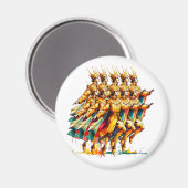 Tien Lords a-Leaping | Twaalf dagen Kerst Magneet (Voorkant / Achterkant)