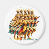 Tien Lords a-Leaping | Twaalf dagen Kerst Magneet (Voorkant)