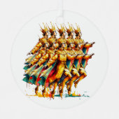 Tien Lords a-Leaping | Twaalf dagen Kerst Metalen Ornament (Voorkant)