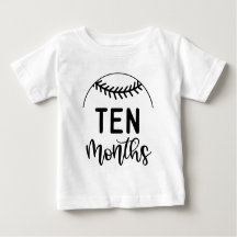 Tien maanden honkbal Baby mijlpaal -