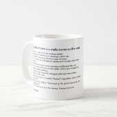 Tien manieren waarop je weet dat er een mannelijke koffiemok (Voorkant links)