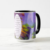 Tien mantra's voor genezende waterval koffie mok (Voorkant rechts)