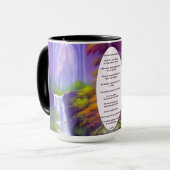 Tien mantra's voor genezende waterval koffie mok (Voorkant links)