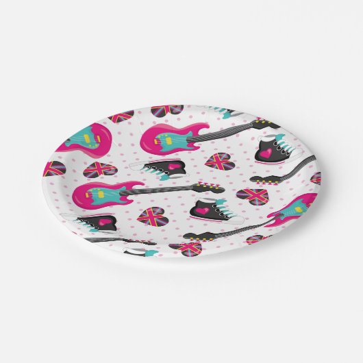 Tien meisje Rock star borden Papieren Bordje (Gekanteld)