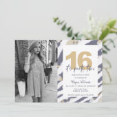 Tien meisjes Foto 16e verjaardag Kaart (Staand voorkant)