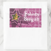 Tien meisjes genaamd donkerroze id label sticker (Tas)