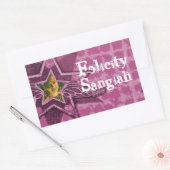 Tien meisjes genaamd donkerroze id label sticker (Envelop)