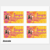 Tien meisjes genaamd gele roze id label sticker (Vel)