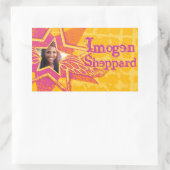 Tien meisjes genaamd gele roze id label sticker (Tas)