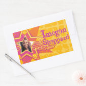 Tien meisjes genaamd gele roze id label sticker (Envelop)