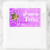 Tien meisjes genaamd paarse roze stickers met het  (Tas)