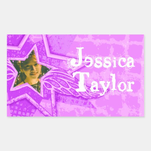 Tien meisjes genaamd paarse roze stickers met het  (Voorkant)