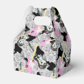 Tien meisjes rockrockpartij voor roos bedankdoosjes (Achterkant)