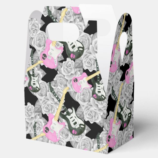 Tien meisjes rockrockpartij voor roos bedankdoosjes (Geopend)