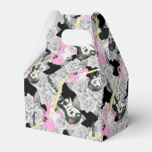 Tien meisjes rockrockpartij voor roos bedankdoosjes (Voorkant Zijde)