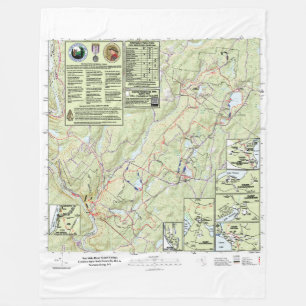 Tien Mile River Scout Camps Trail Map Blanket Fleece Deken