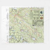 Tien Mile River Scout Camps Trail Map Blanket Fleece Deken (Voorkant (Horizontaal))