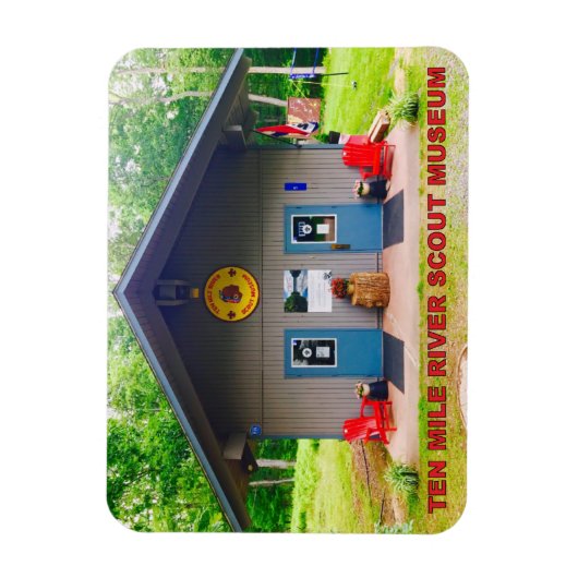 Tien Mile River Scout Museum Vooraan Flexible Magn Magneet (Verticaal)