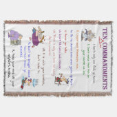 Tien ministergeboden Throw Blanket Deken (Voorkant)