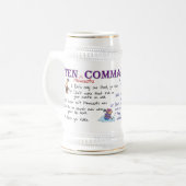 Tien ministersgeboden bierpul (Voorkant links)