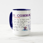 Tien ministersgeboden mok (Voorkant links)