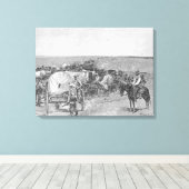 Tien minuten voor de Grote Rush Canvas Afdruk (Insitu (Houten vloer))