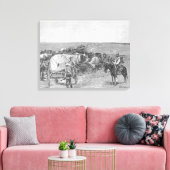Tien minuten voor de Grote Rush Canvas Afdruk (Insitu (Woonkamer))