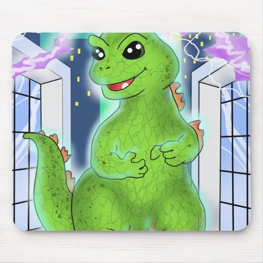 Tien Monstertjes: Larry de Lizard Muismat (Voorkant)