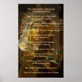 Tien Native American Geboden Poster (Voorkant)